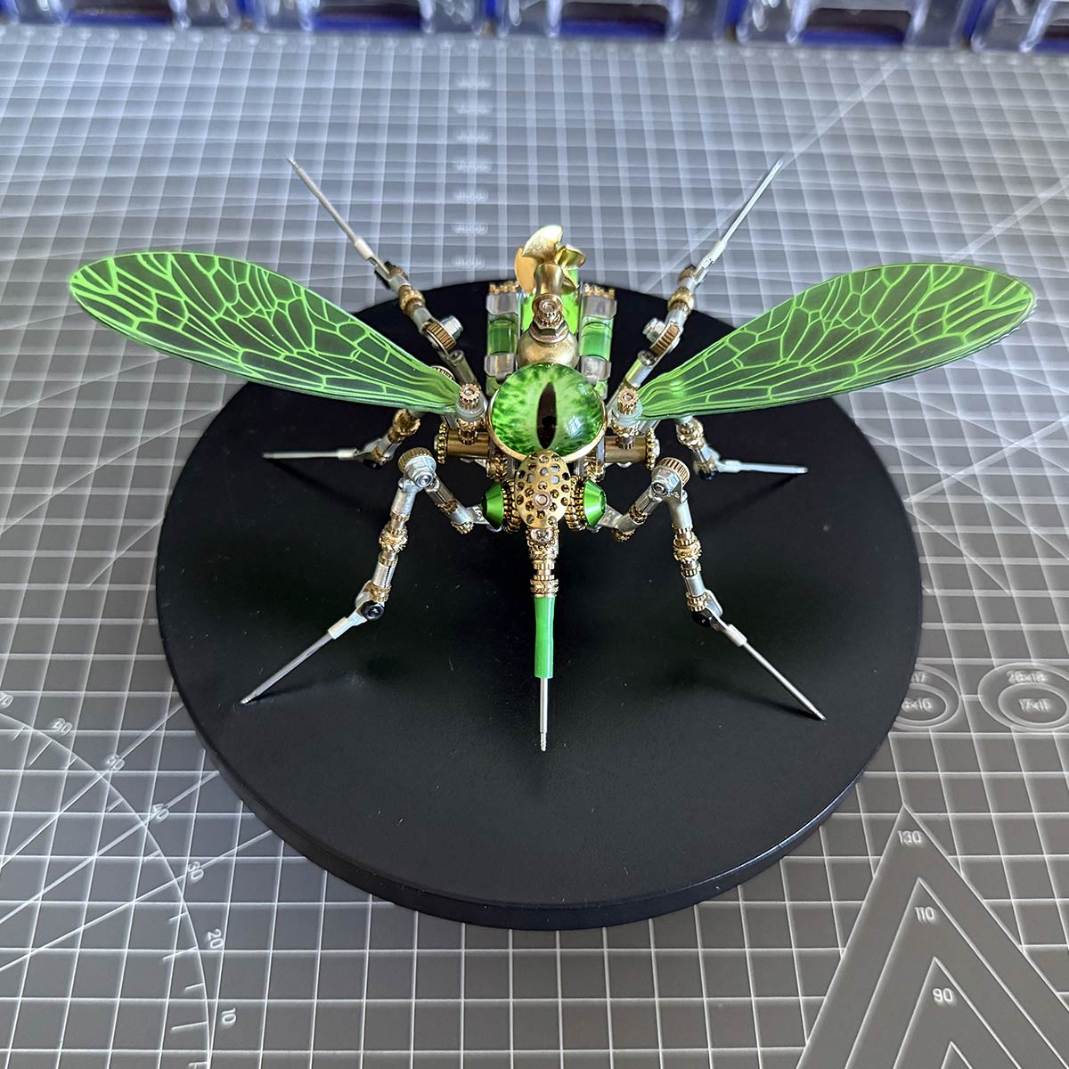 3D Steampunk Biomechanical Green Mosquito Metal Model Building Kit 320PCS+