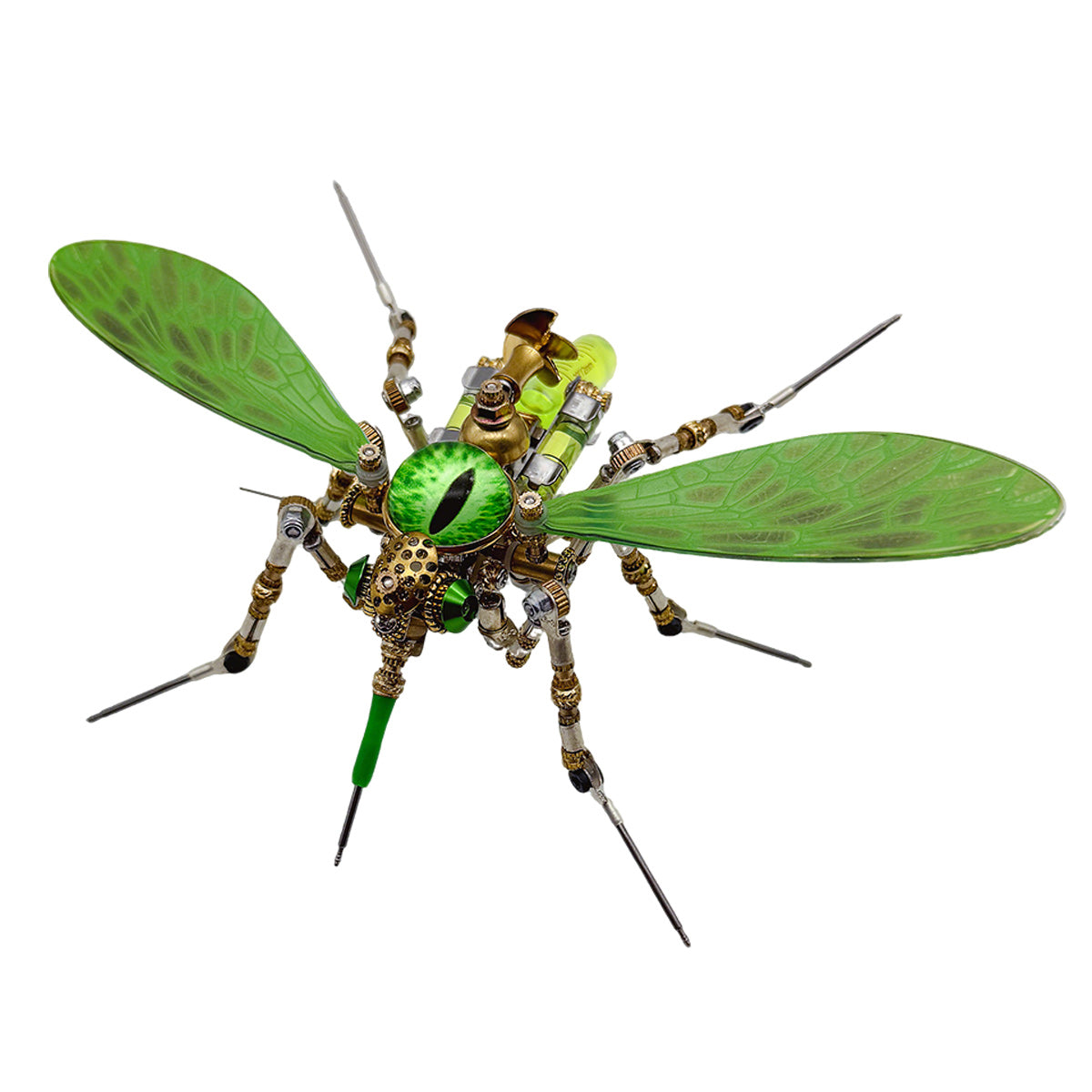 3D Steampunk Biomechanical Green Mosquito Metal Model Building Kit 320PCS+