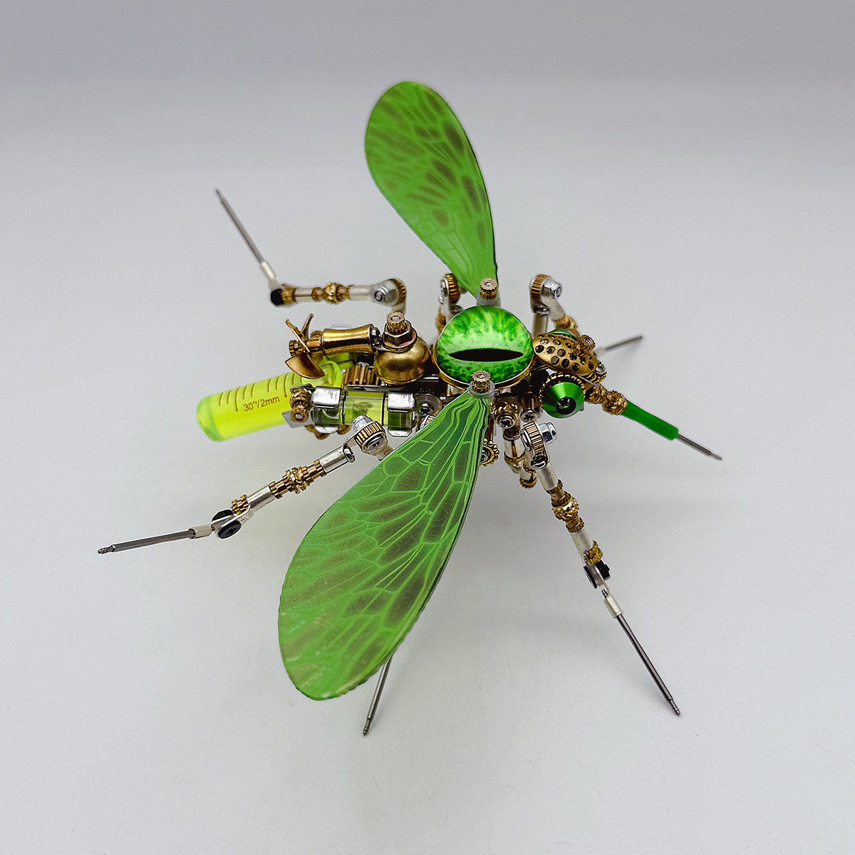 3D Steampunk Biomechanical Green Mosquito Metal Model Building Kit 320PCS+