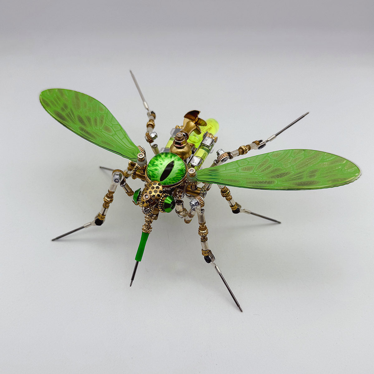3D Steampunk Biomechanical Green Mosquito Metal Model Building Kit 320PCS+