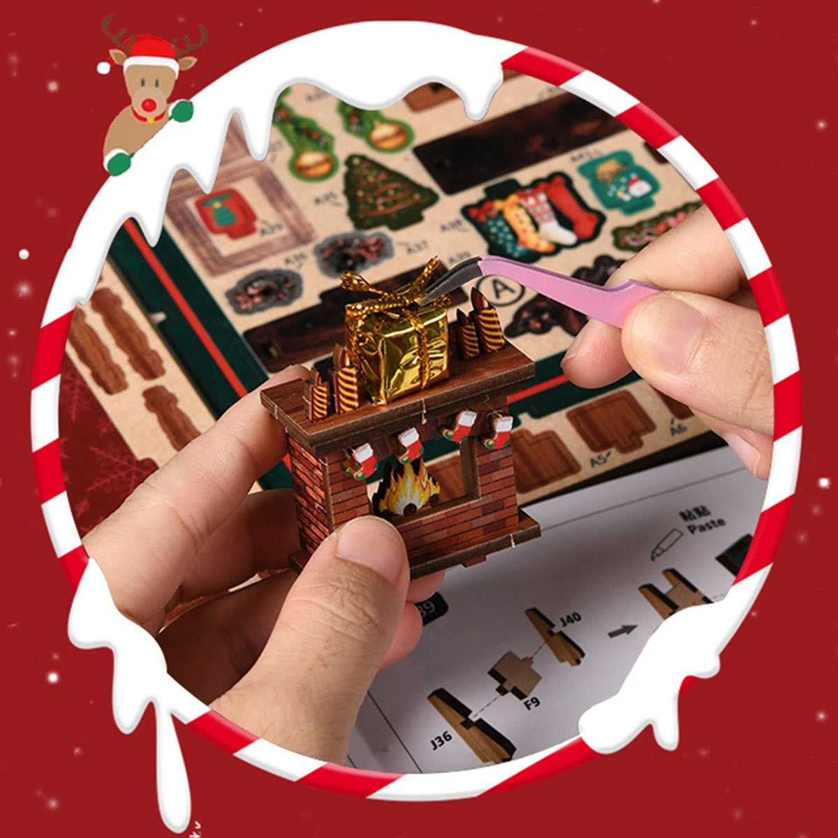 Christmas Shop Souvenir Gift Store 3D Wooden DIY Miniature House Building Kit 264PCS