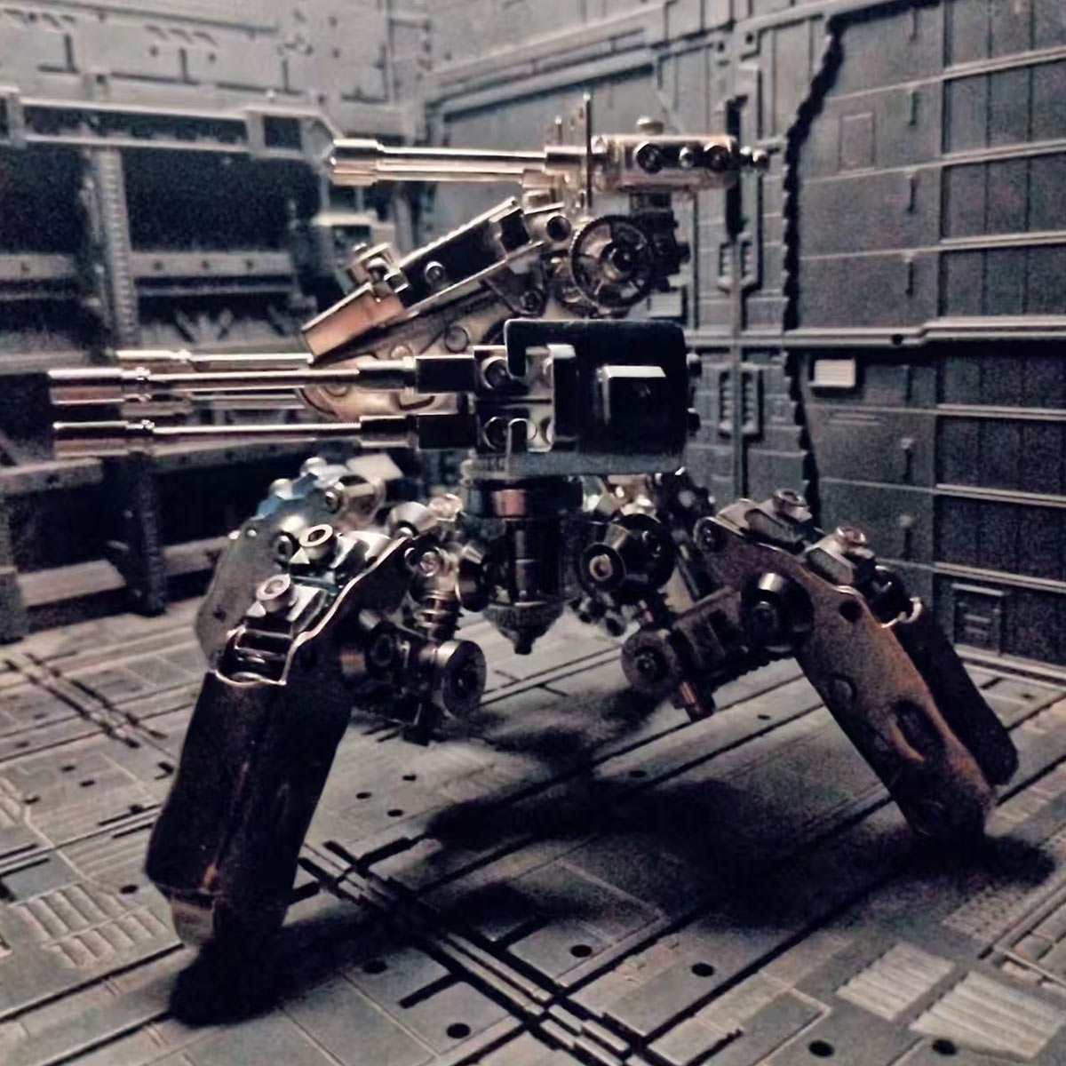 Quadruped Fighting Mecha 3D Metal Model Building Kits 410PCS