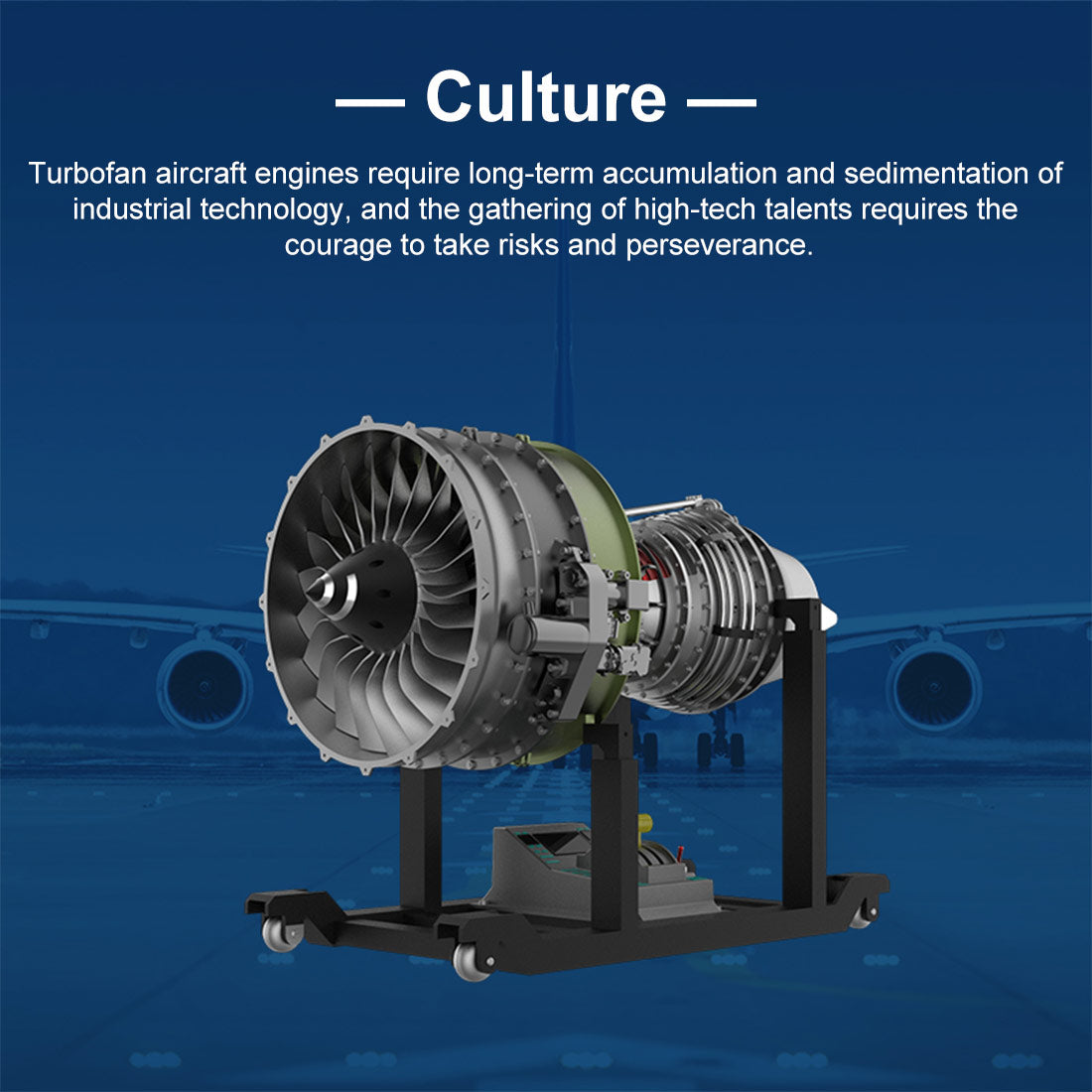 TECHING 1/10 Dual-Spool Turbofan Engine Model Kits That Runs Mechanical 1000+PCS
