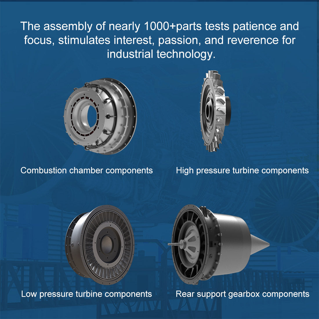 TECHING 1/10 Dual-Spool Turbofan Engine Model Kits That Runs Mechanica