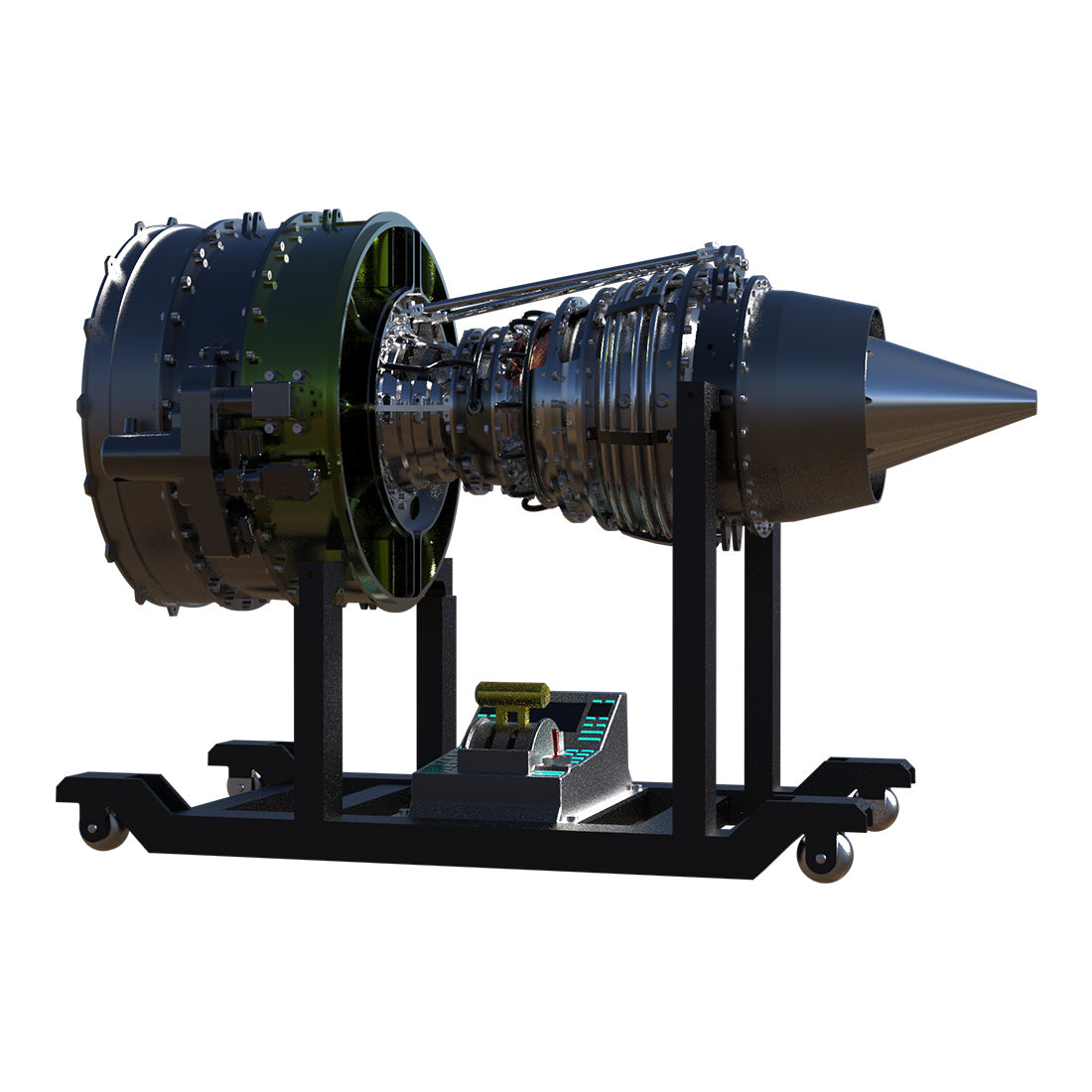 TECHING 1/10 Dual-Spool Turbofan Engine Model Kits That Runs Mechanical 1000+PCS