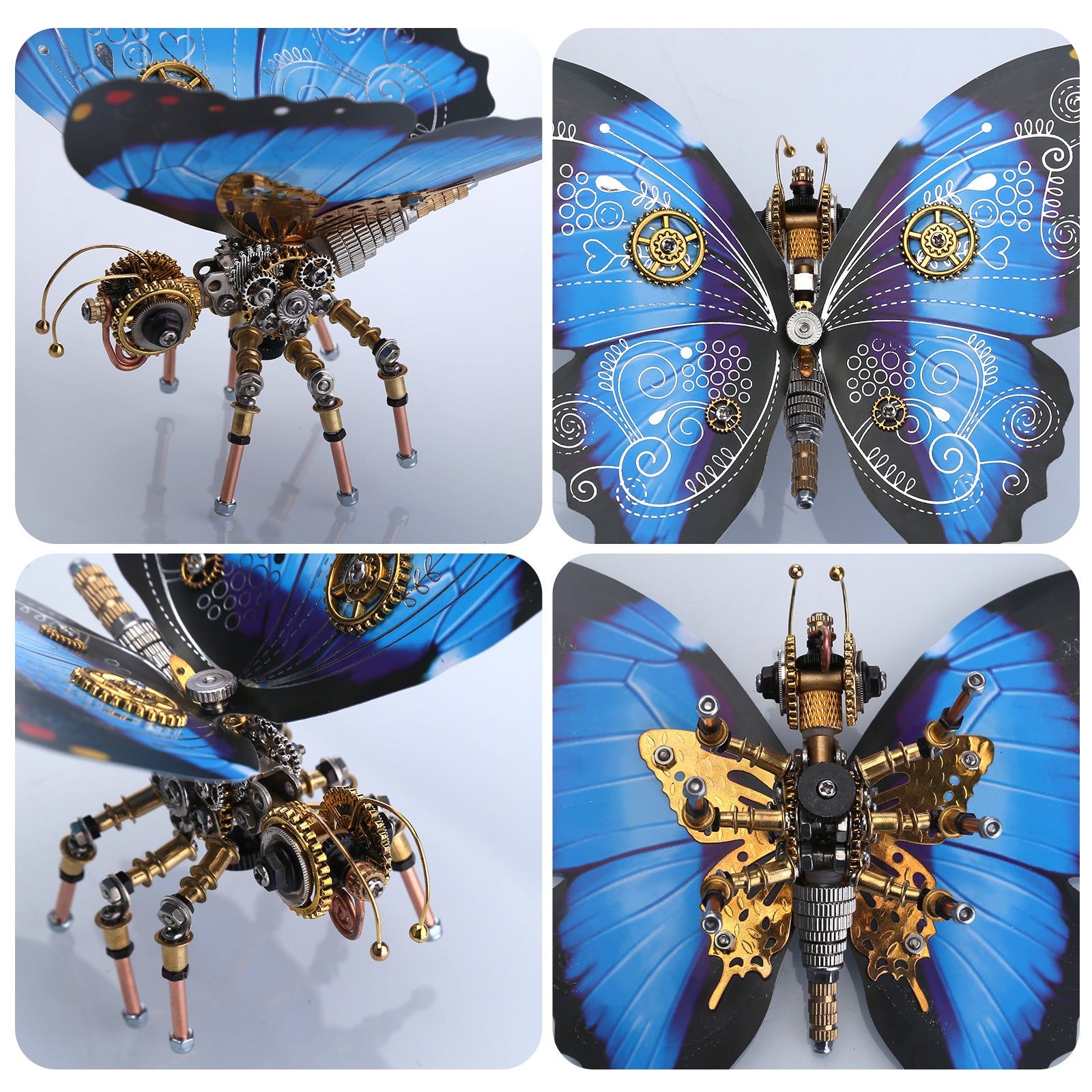 3pcs/ Set Steampunk 3D Monarch Butterflies Model Building Kit