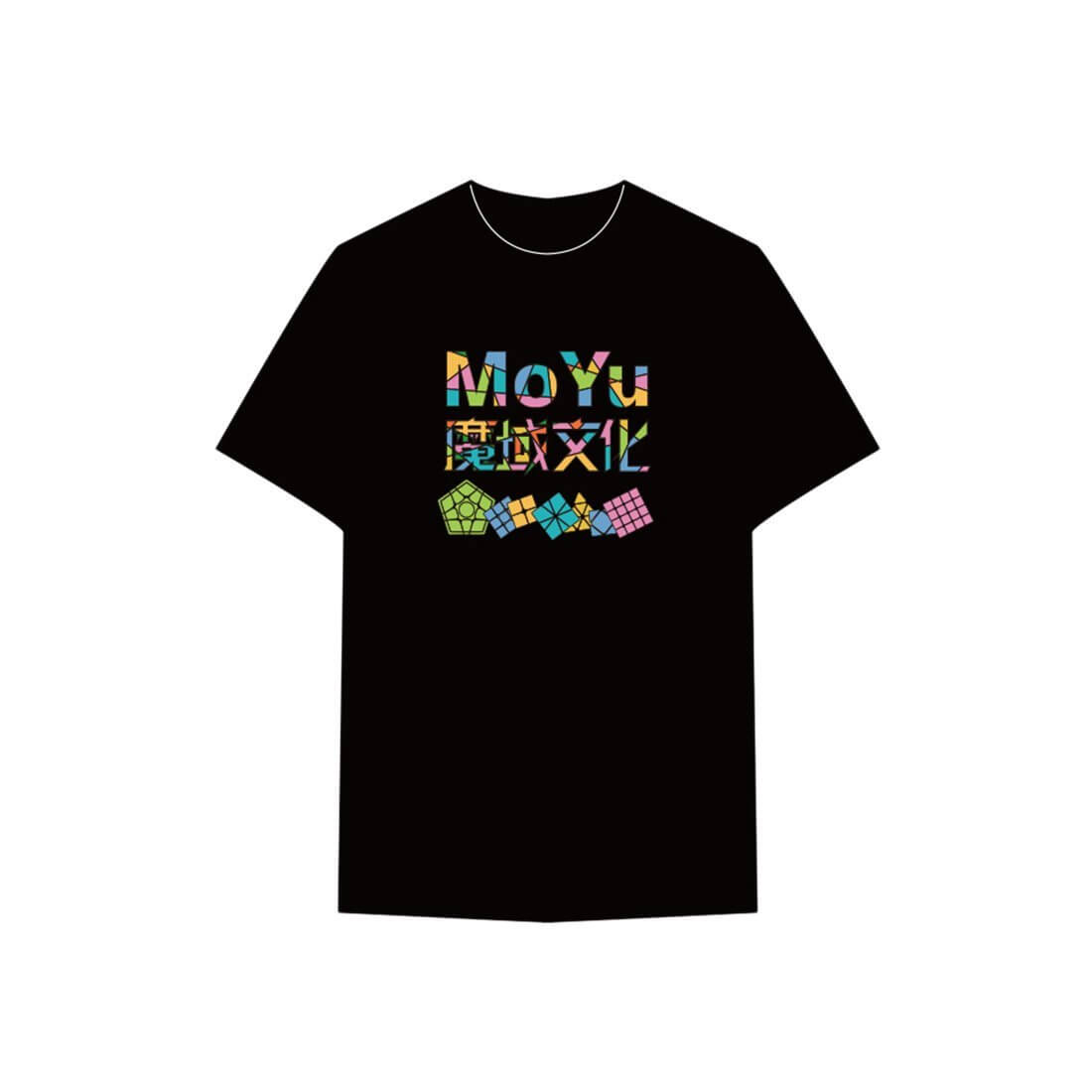 MoYu Cotton T-Shirt Printing Black Short Sleeve
