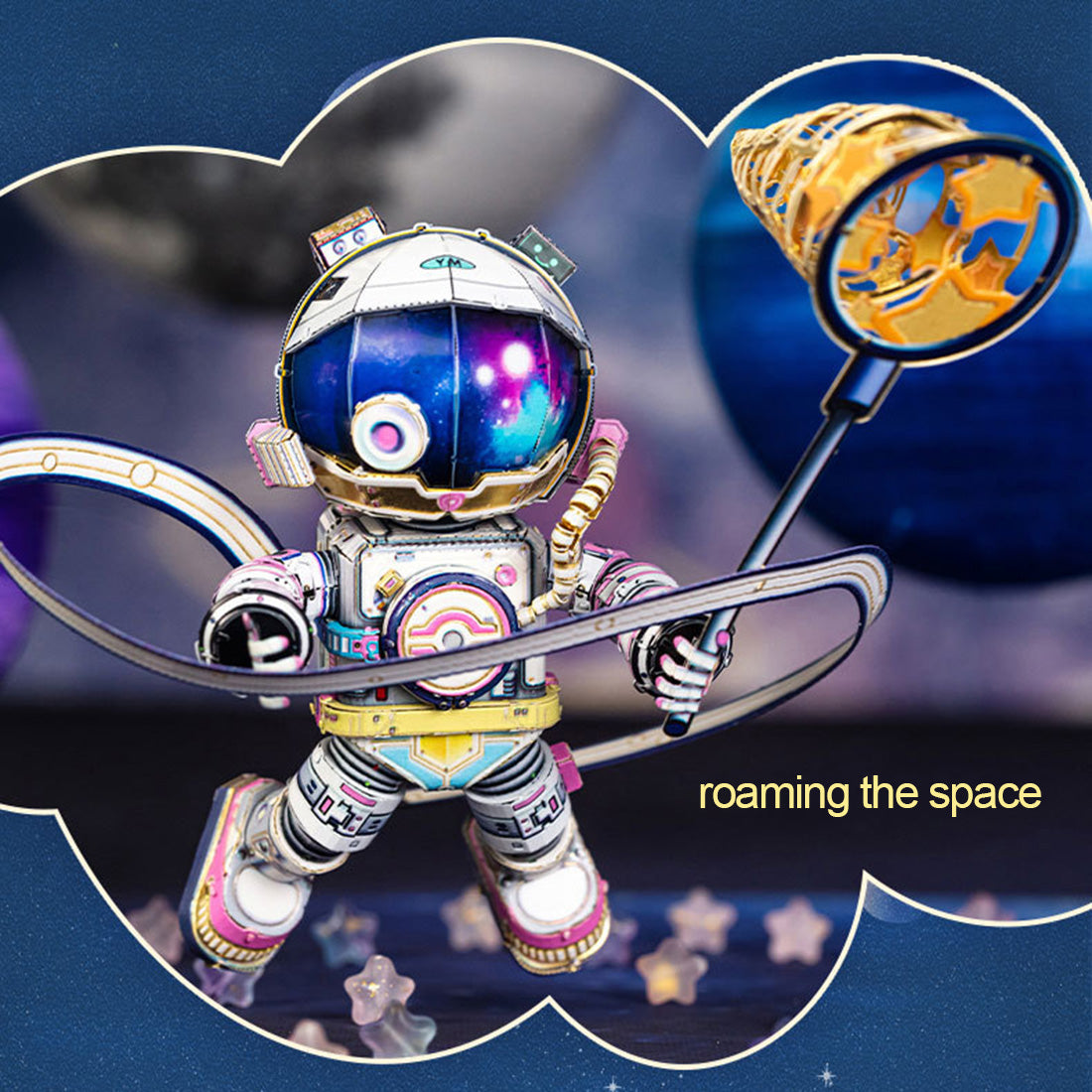94PCS MY Little Astronaut Tiangong Rover 3D Puzzle Metal Assembly Model Rocket Toy