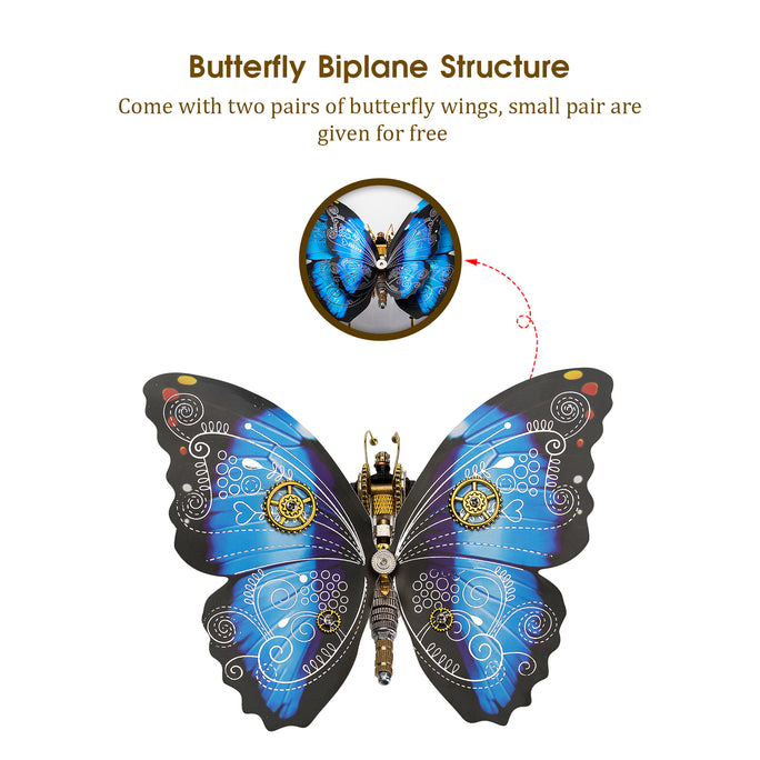 3pcs/ Set Steampunk 3D Monarch Butterflies Model Building Kit