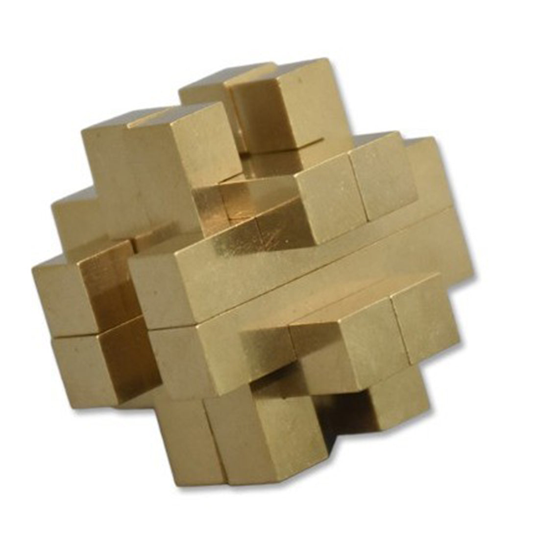 12Pcs 37 x 37mm Brass Decompression Lock Educational Luban Lock Brain Teaser Puzzle Toy - S