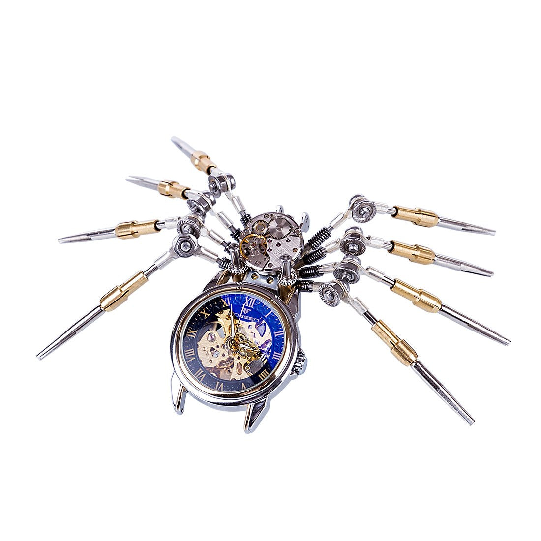 Moyustore 3D Metal Mechanical Spider Clock