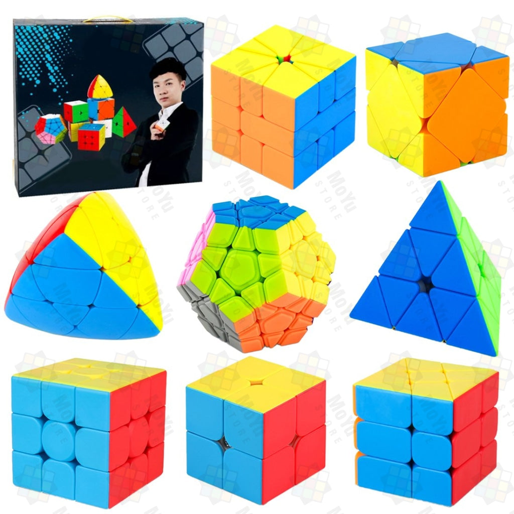 MoYu MFJS MeiLong 8 in 1 Gift Cubes Windwill Megaminx Pyraminx Gift Box Set