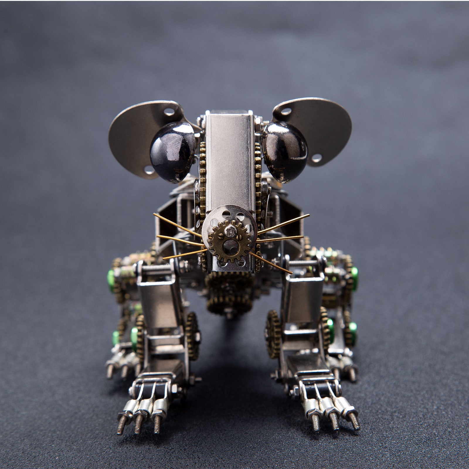 525PCS Steampunk 3D Metal Mechanical Mouse Model Assembly Kit with Bluetooth Speaker