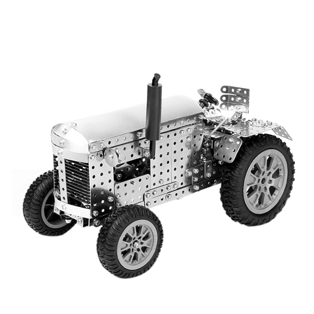 Model Drive Tractor 890PCS+ Metal Clockwork-driven Tractor DIY Model Toys