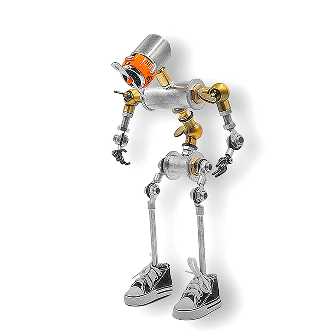Steampunk No.2 Single Robot Head Orange