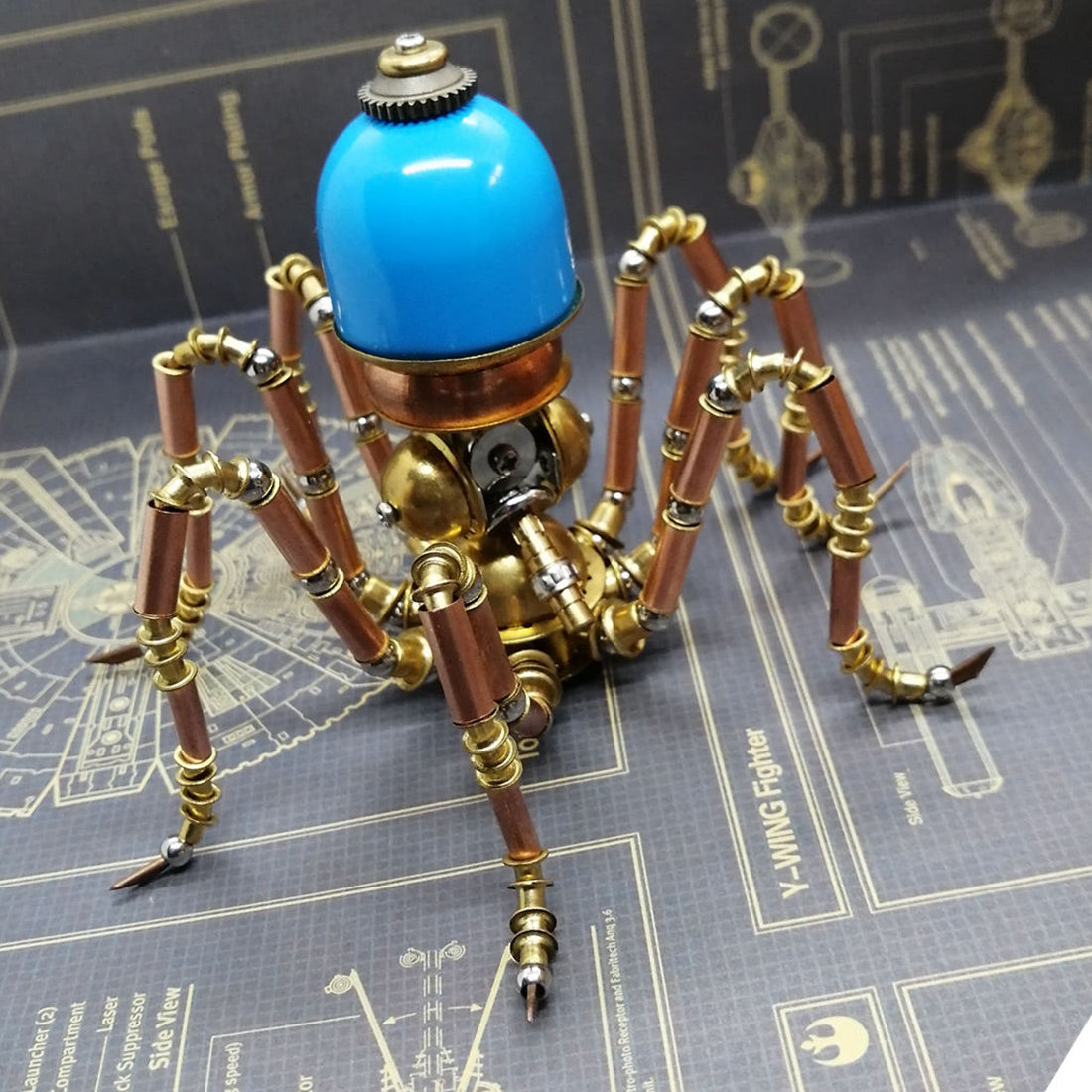 100+Pcs Steampunk Octopus Ocean Warriors Sculpture Assembly Model Kit