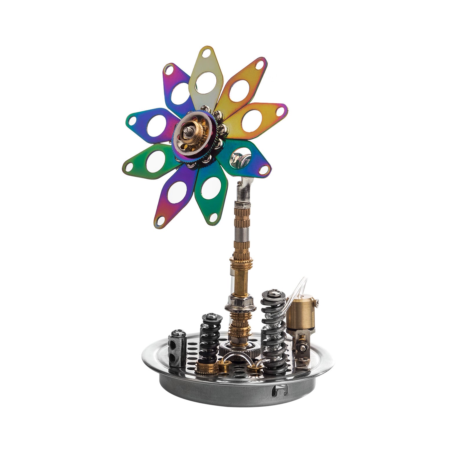 100PCS Steampunk 3D Metal Flower Model Building Kit