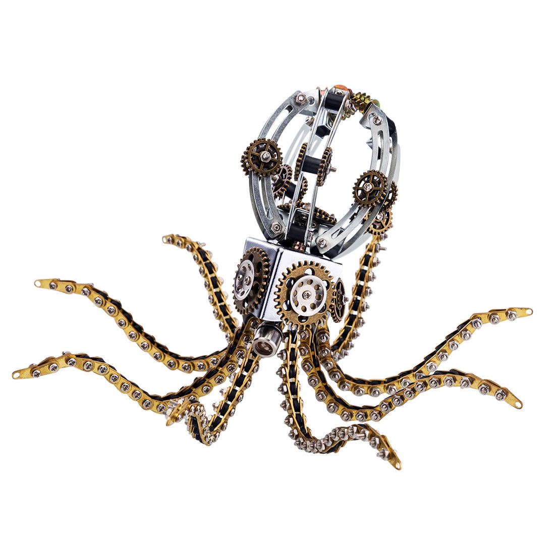 1060PCS Metal Model Kits DIY Steampunk Mechanical Octopus with Speaker