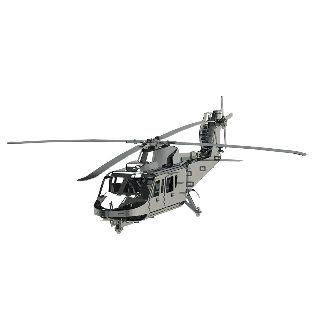 125pcs 3D Metal Mechanical Helicopter Model Building Kit- Lifting Spirit