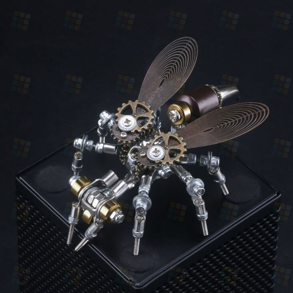 126Pcs 3D Metal DIY Mechanical Wasp Insect Puzzle Model Puzzle Jigsaw