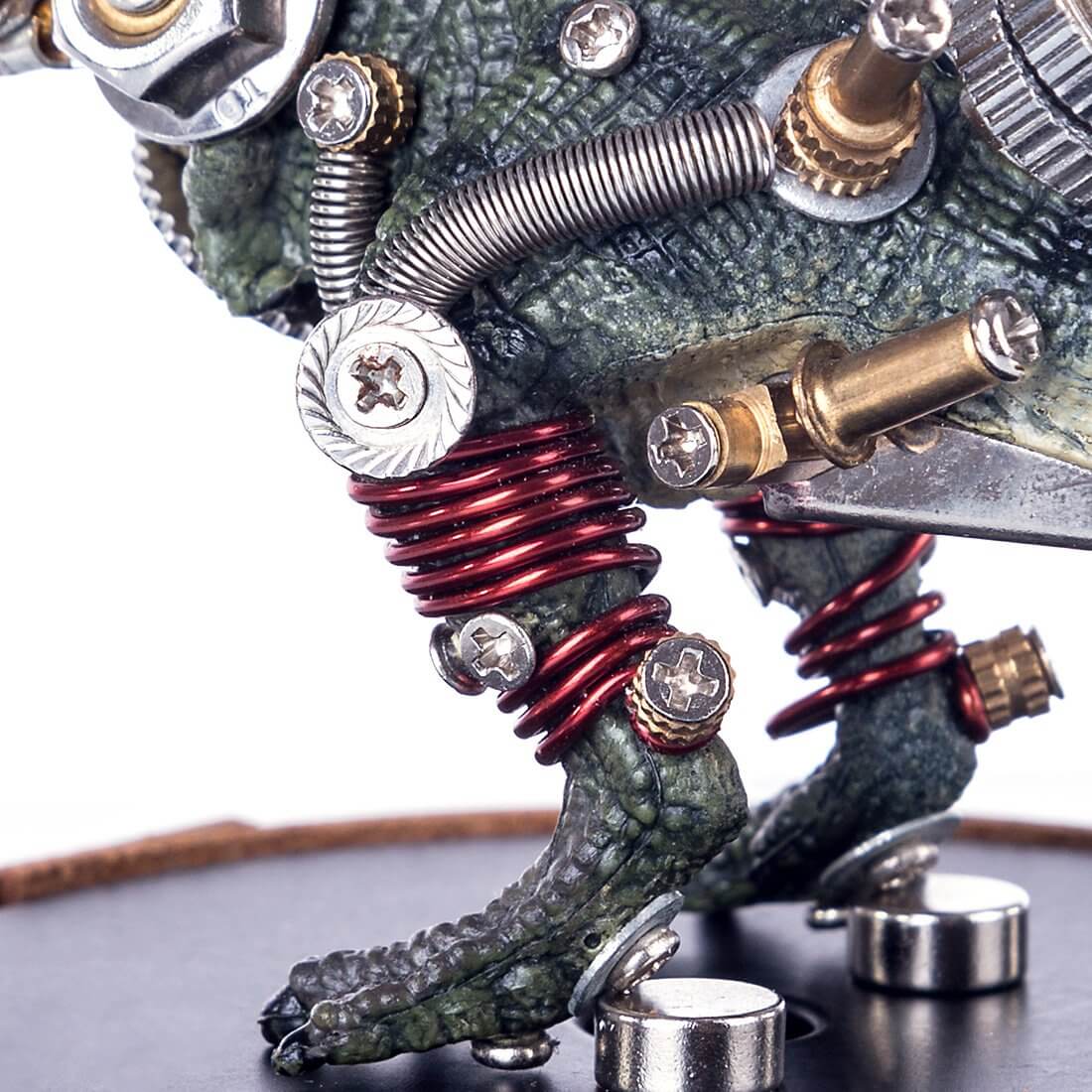 136Pcs DIY 3D Assembly Metal Mechanical Dinosaur Variant Beast Puzzle