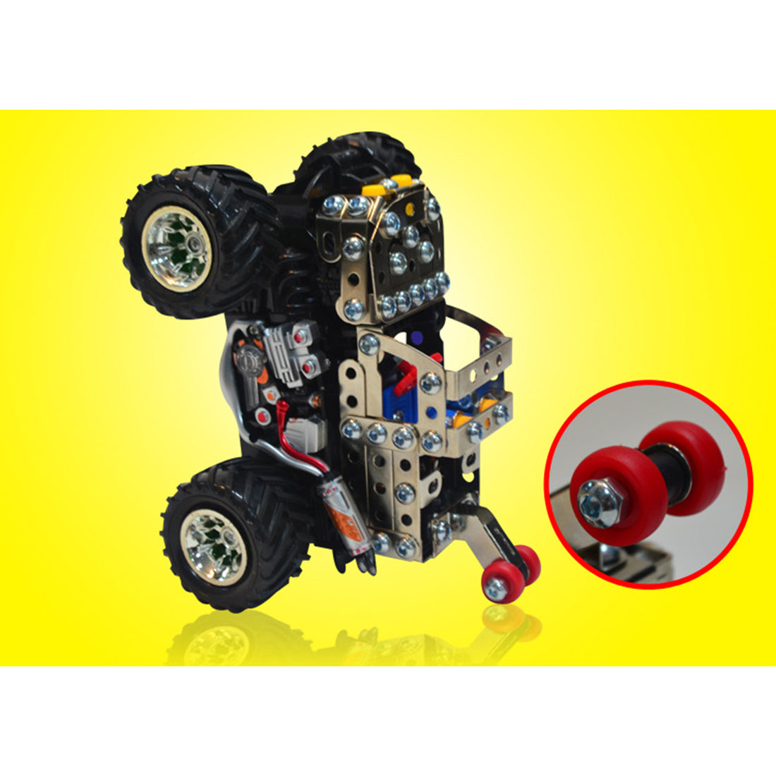 170Pcs+ DIY Metal Remote Control Dancing Car Puzzle Model Kit
