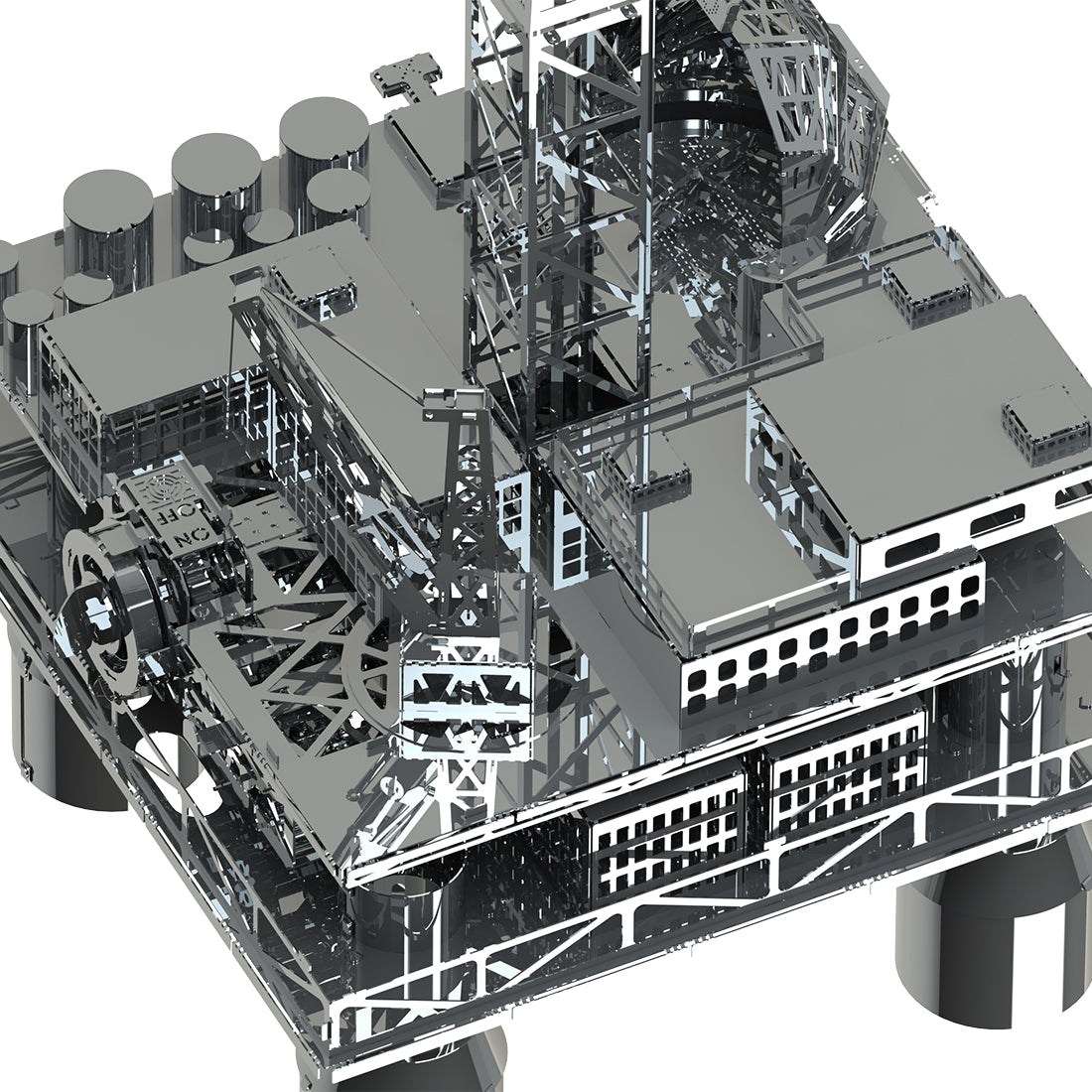 250pcs Mechanical Oil Platform 3D Difficult Puzzle - Treasure Finder