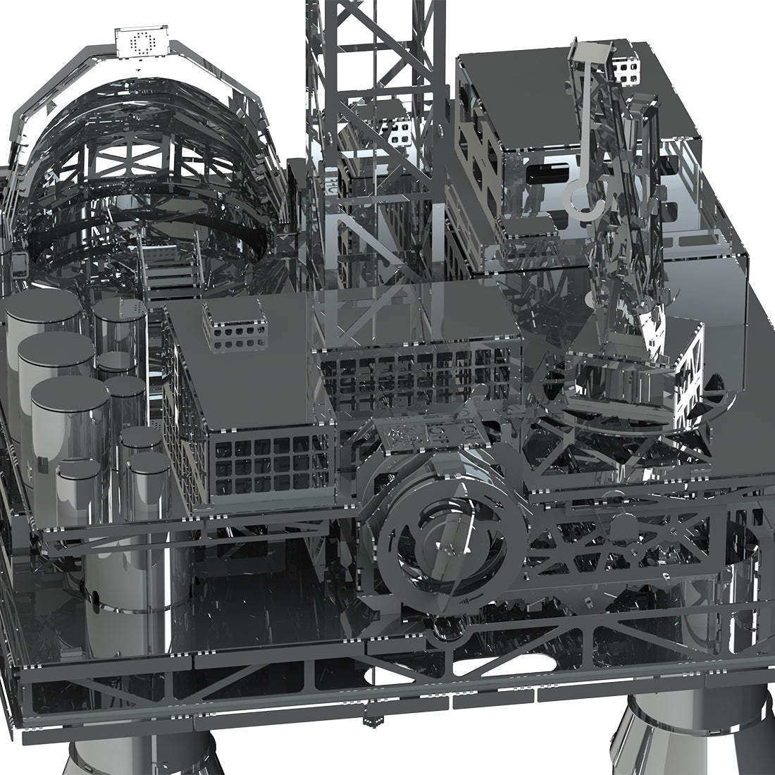 250pcs Mechanical Oil Platform 3D Difficult Puzzle - Treasure Finder
