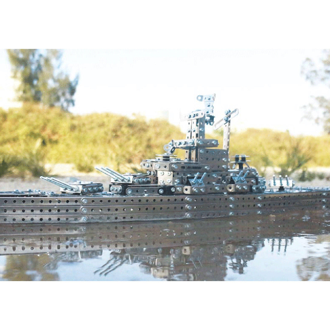 260Pcs DIY Assembly 3D Metal Battleship Metal Model Kits Puzzle Toys