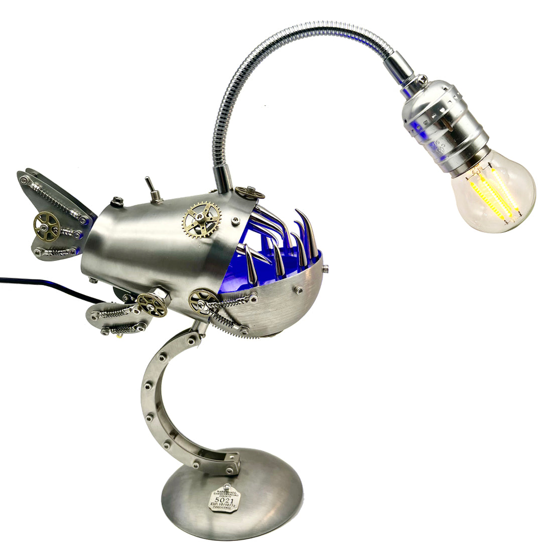 3D Metal Assembly Mechanical Anglerfish Lamp