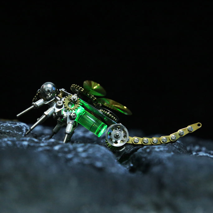 3D Metal Color-changing Dragonfly Assembly Model