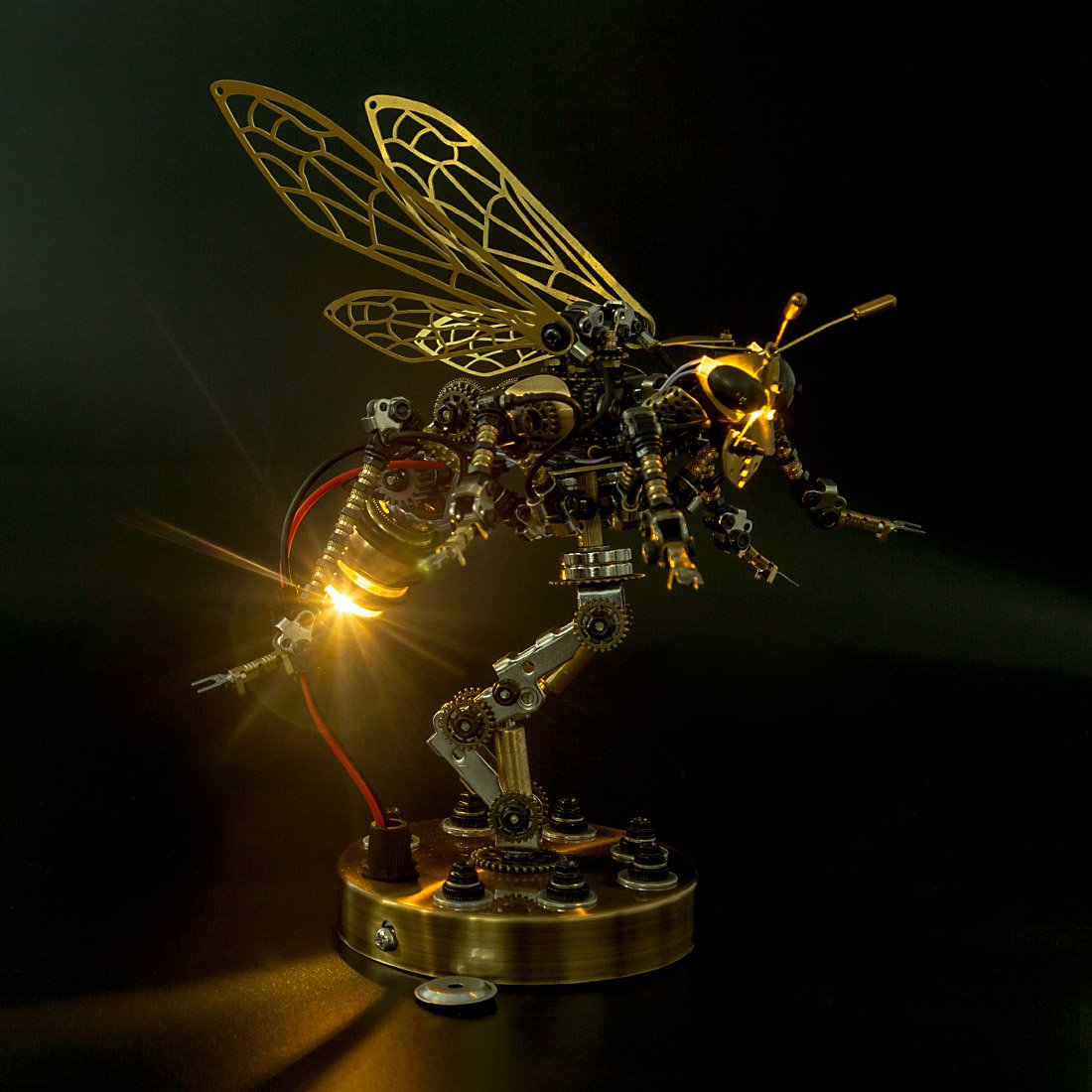 Moyustore Mechanical Wasp 3D Metal Insect Model Kit