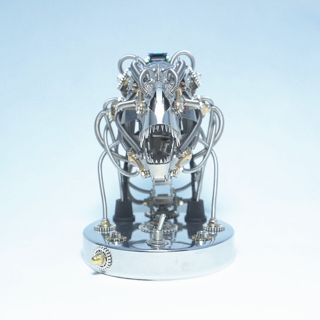 3D Metal Steampunk Mechanical Dinosaur Skull Head Model Kits