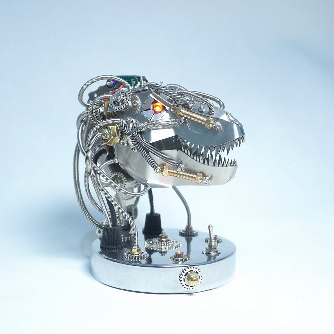 3D Metal Steampunk Mechanical Dinosaur Skull Head Model Kits