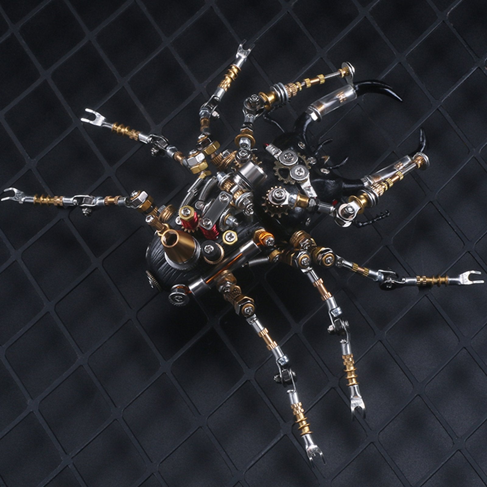 Mechline Insect Unit 3Pcs Metal 3D Eastern Lucaninae Beetles Insect Mechanical Assembly Mod