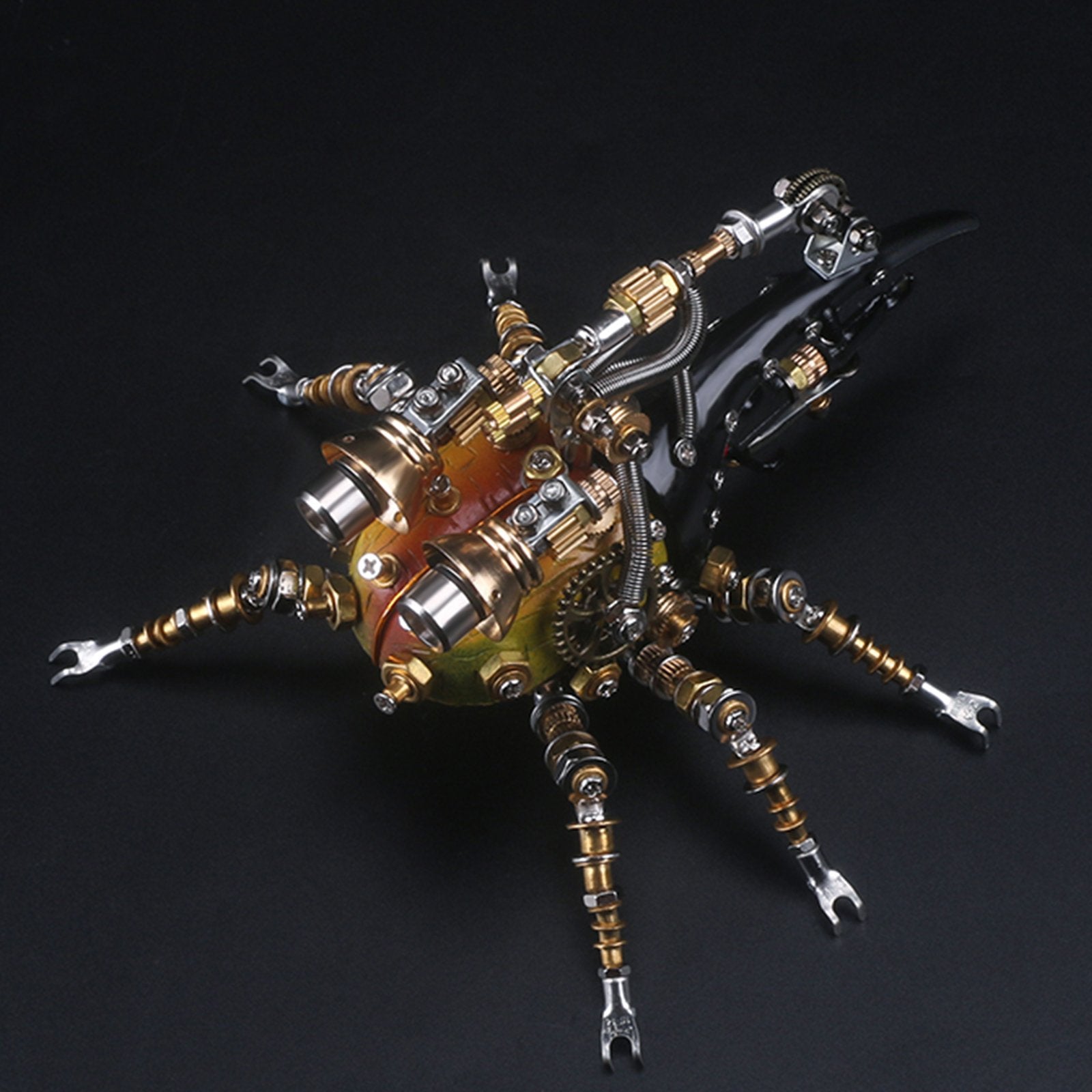 Mechline Insect Unit 3Pcs Metal 3D Eastern Lucaninae Beetles Insect Mechanical Assembly Mod