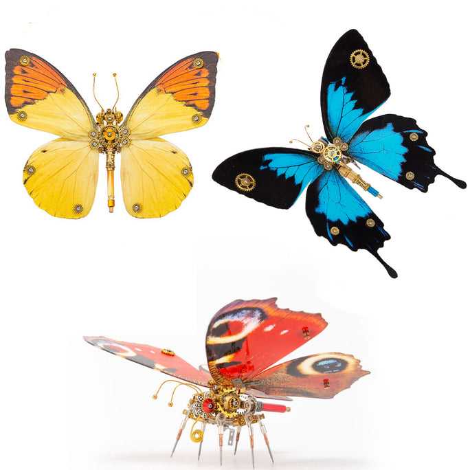 3pcs/ Set Steampunk 3D Monarch Butterflies Model Building Kit