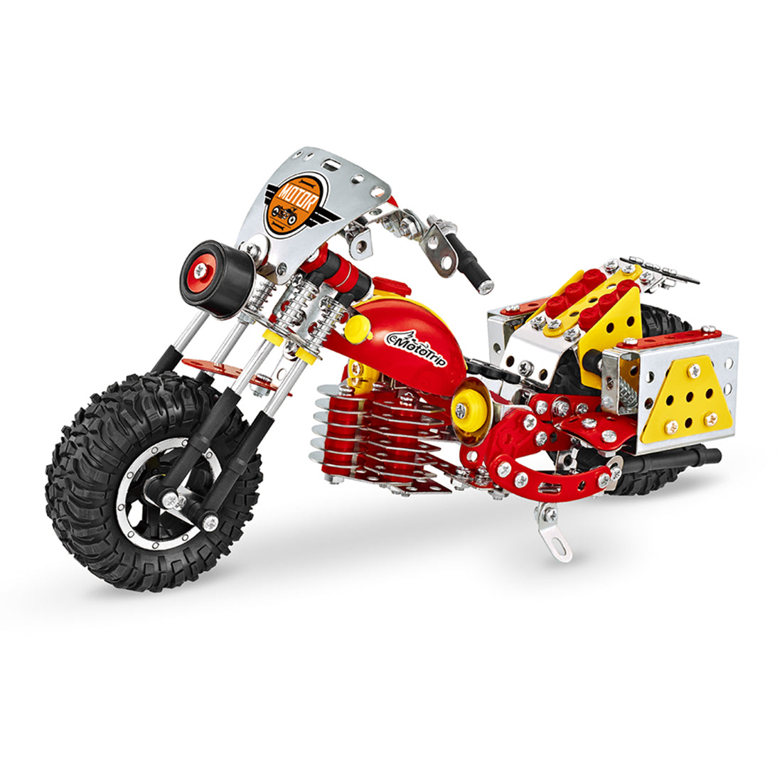 450Pcs Retro Style Metal Motorcycle Model Building Kit Engineering Education Stem Toy