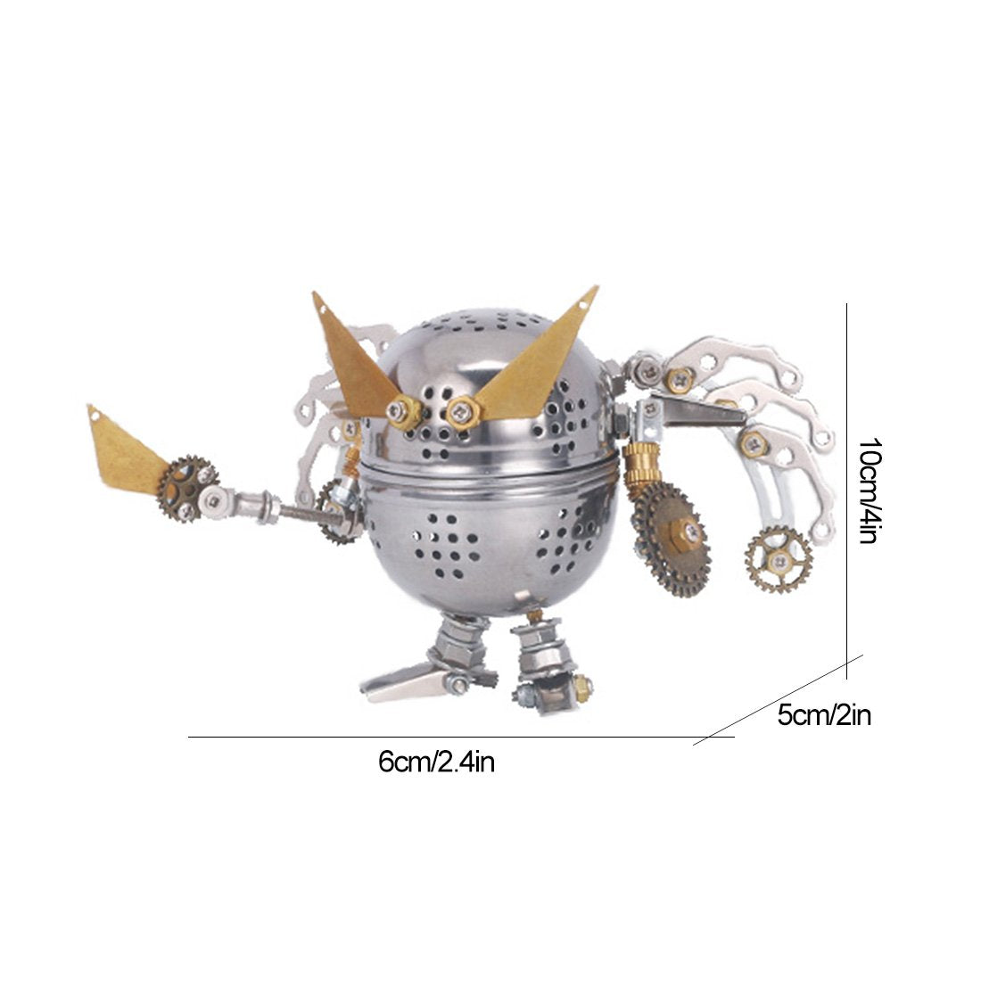 4pcs Set 3D Assembly Mini Mecha Soldier Figure DIY Metal Mechanical Puzzle Model Kit Toys