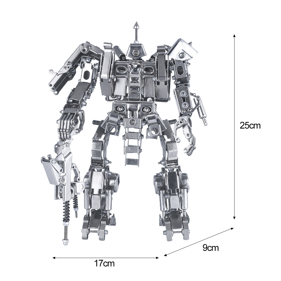 Mecha Figure 547Pcs 25cm 3D Metal Assembly Combat Mecha Figure Model Building Kit