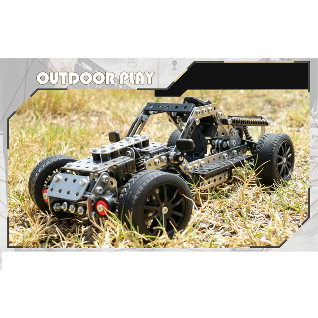 618Pcs DIY Stainless Steel Assembly Off-road Vehicle Crawler Car Toy Model Building Kit