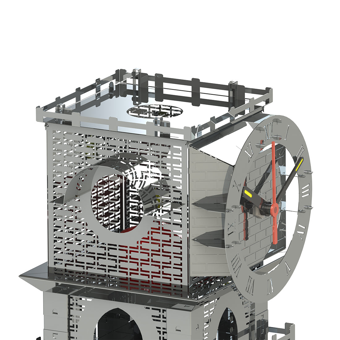 62pcs 3D Metal Clock Tower Kit Time Master
