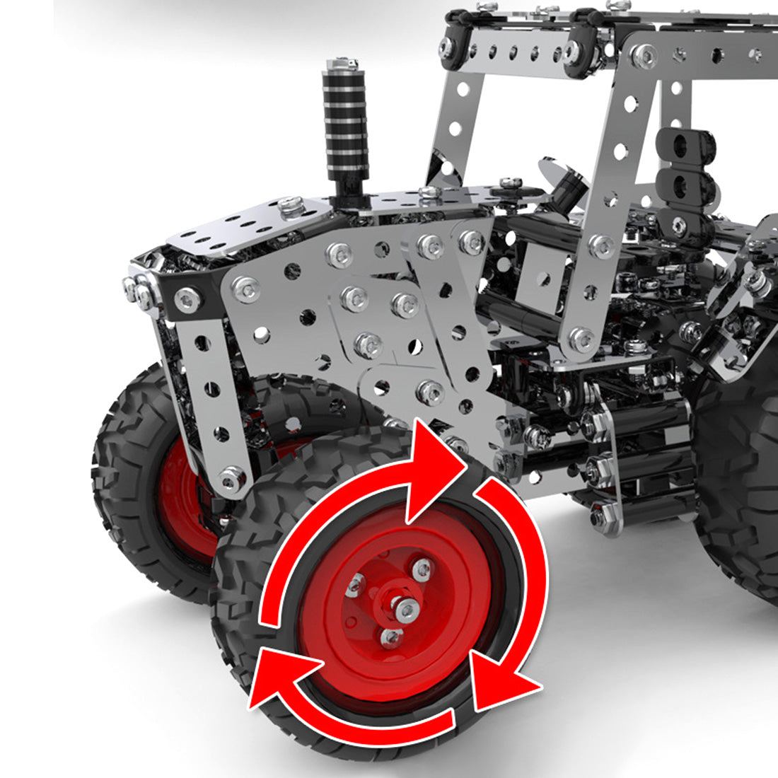 692Pcs 3D Metal Farm Corn Planter Puzzle Gear-Driven Assembly Model Kit