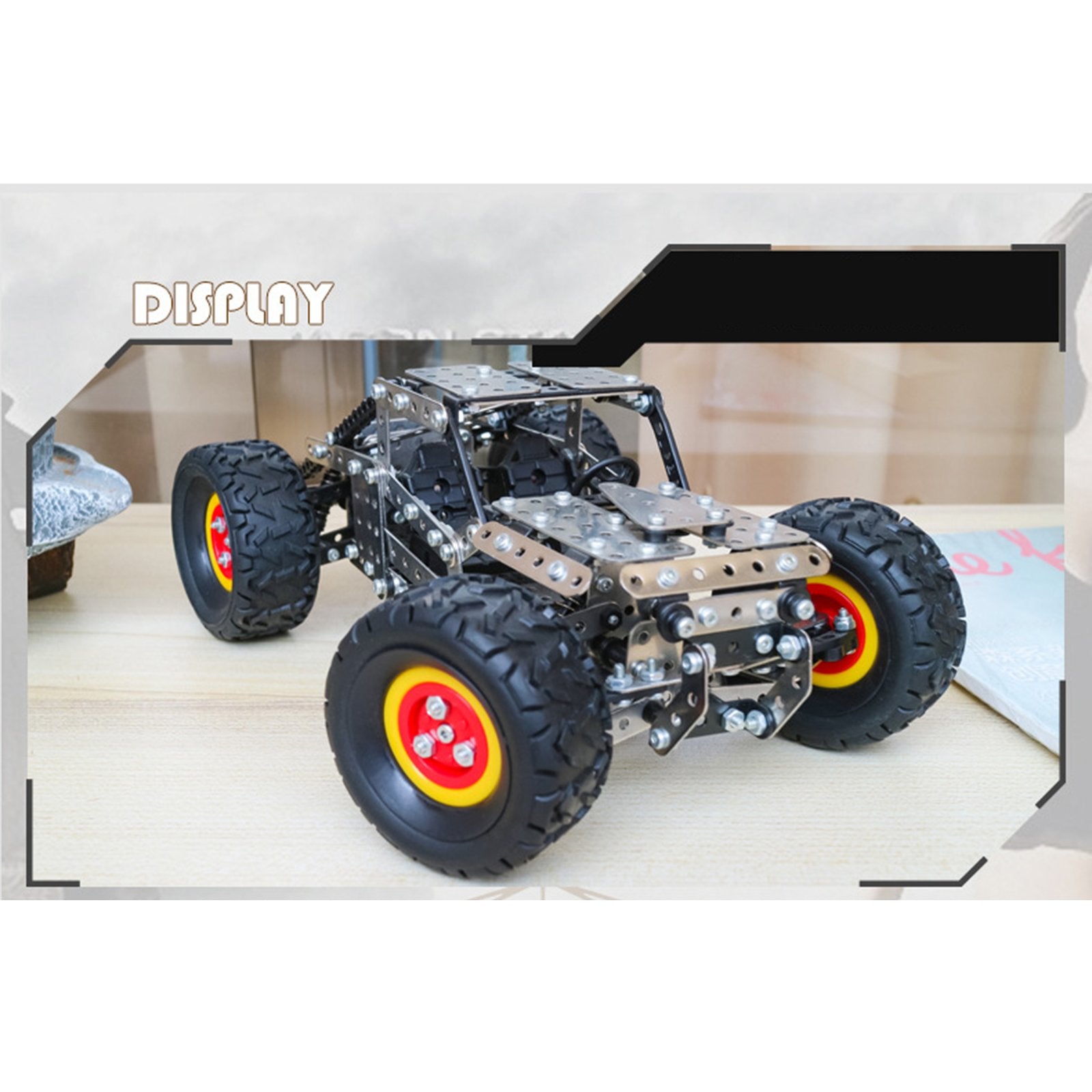 694Pcs 3D Metal Off Road Monster Truck Puzzle Model Kit Assembly Toy for Adults