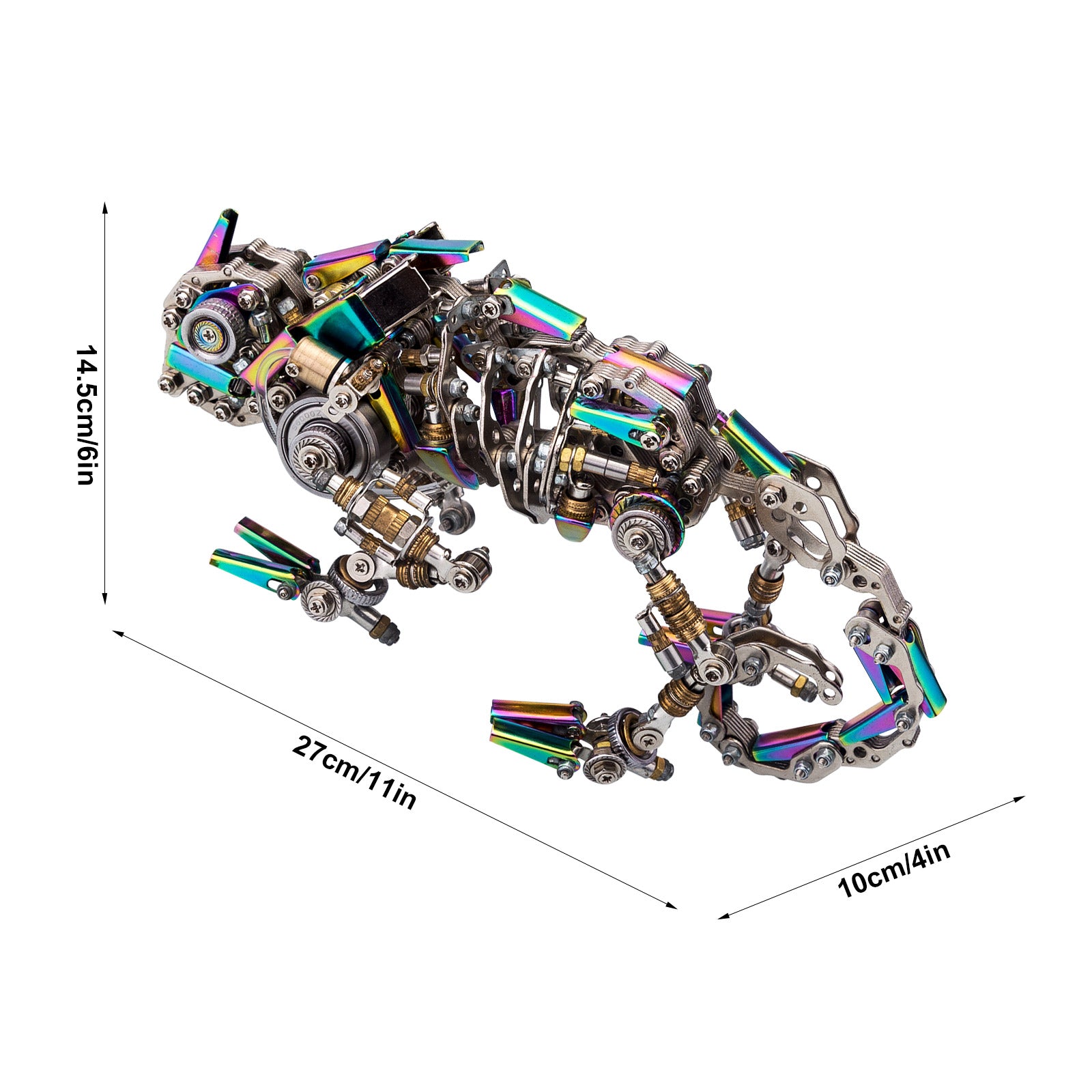 3D Metal Puzzle For Adults - Vintage Steampunk Model Kit, Challenging DIY Assembly With Tools, Unique Gift For Men (Chameleon)
