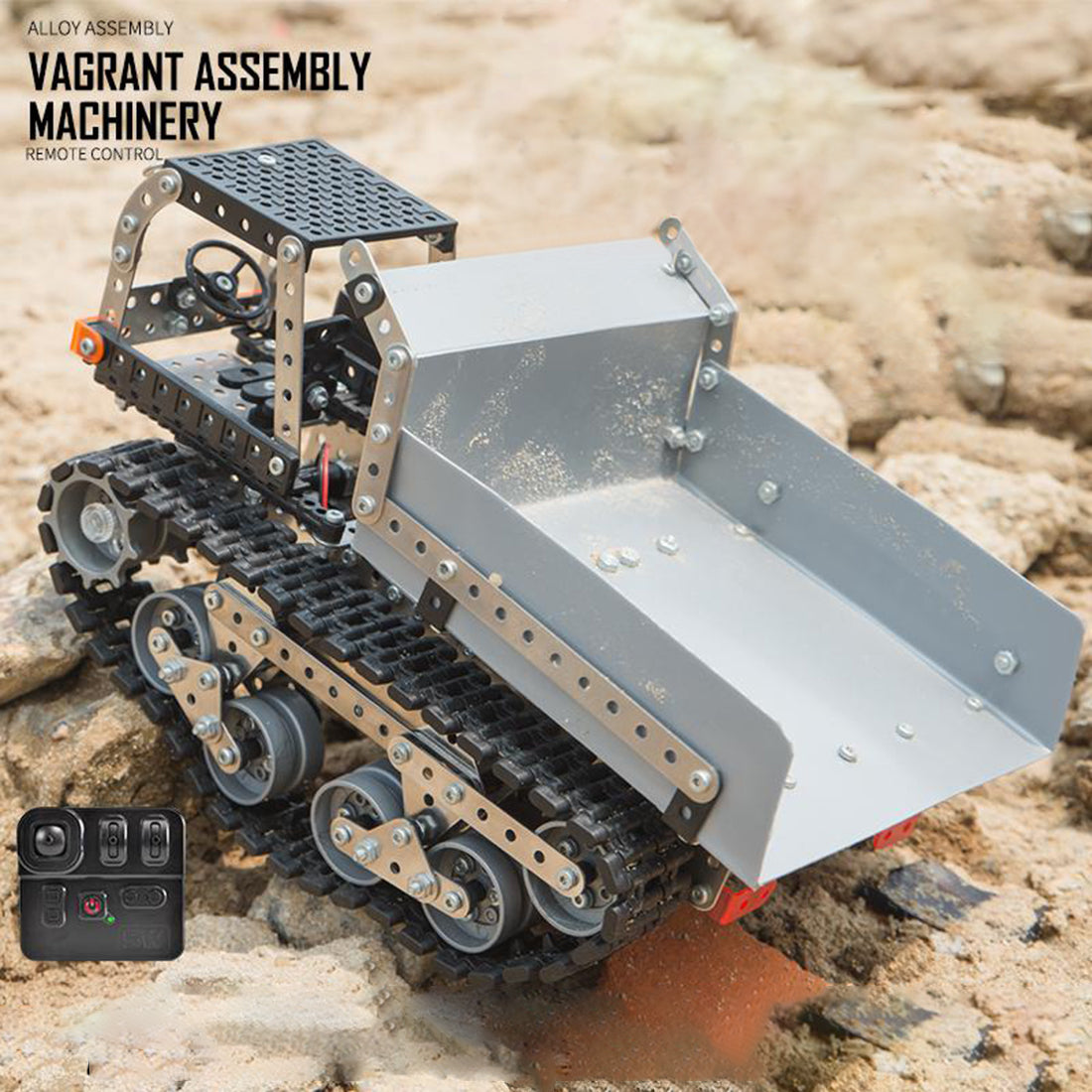 934Pcs 2.4G 9CH RC Dump Truck 3D Metal Model Kits Assembly Toy Difficult Puzzle
