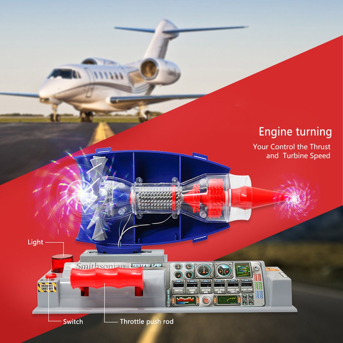 Assemble Stimulation DIY Aviation Turbo Turbine Jet Engine Electric Model Kit STEM Science Toy