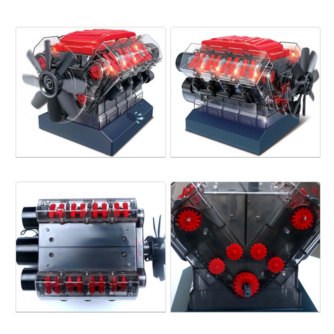 Assembly 270pcs V8 Car Engine Model Kit Science Experiment Puzzle Stem Toy
