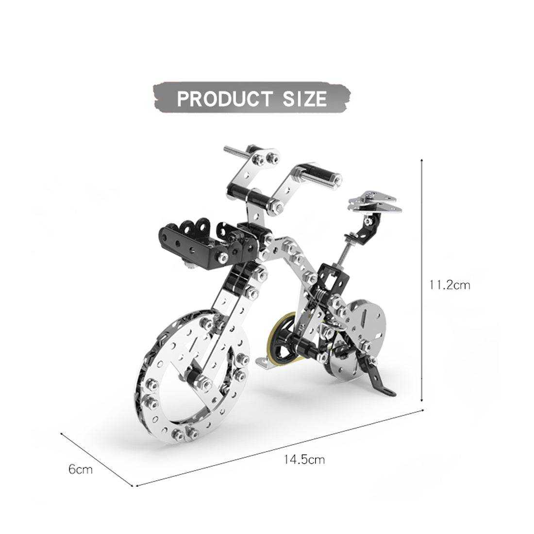 191Pcs Bicycle Assembly Kit DIY Metal Screw Model Mini Puzzle Toys for Kids