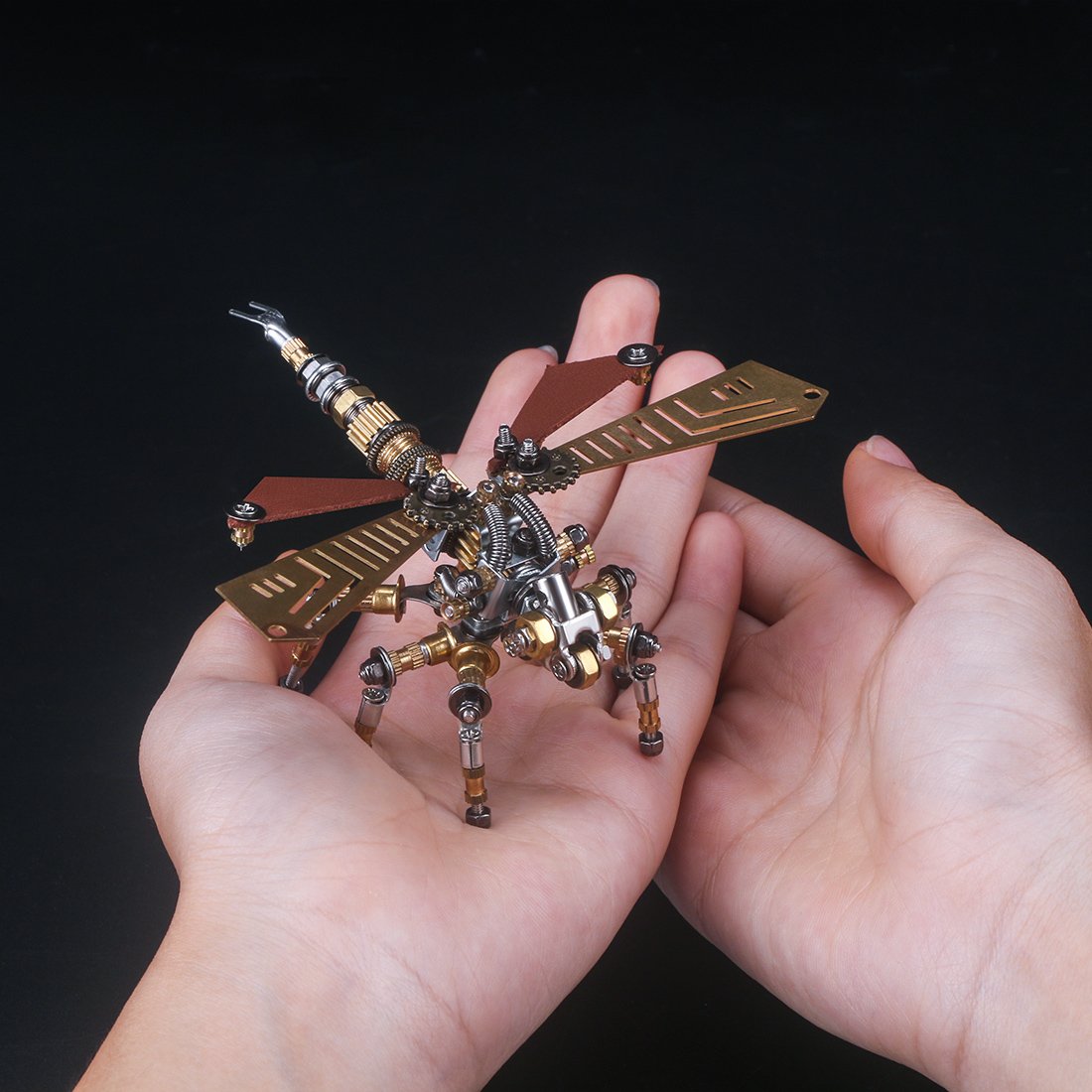 Blind Box 3pcs/set DIY Mechanical Assembly Metal Steampunk Insect Puzzle Model Kit